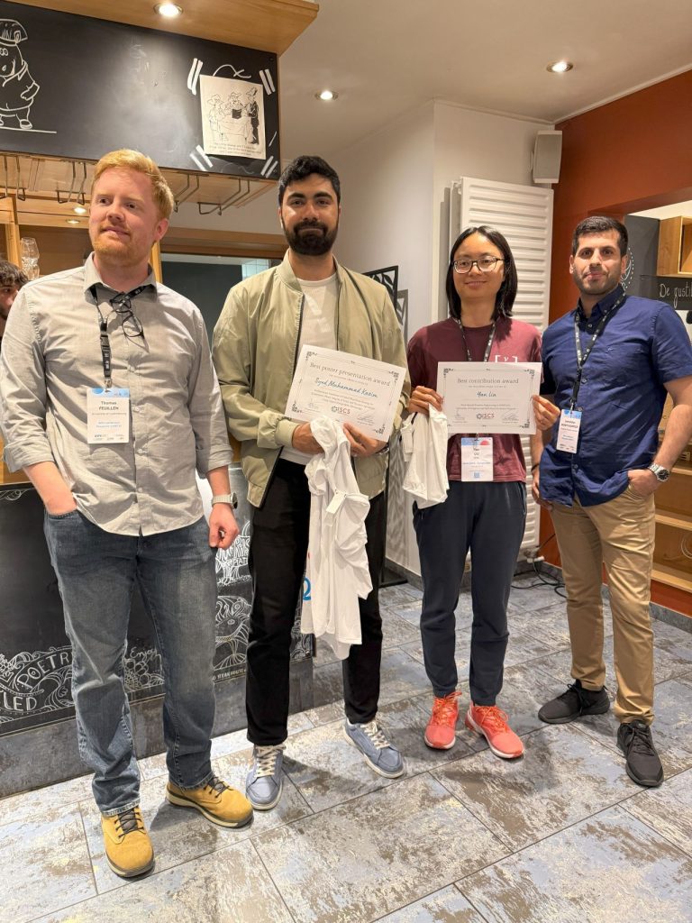 ZESS researcher Syed Muhammad Kazim receiving Best Poster Award aduring the award ceremony at International Symposium on Computational Sensing (ISCS)